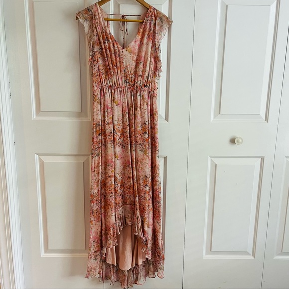 Anthropologie HD in Paris Sidra Asymmetrical Floral Dress, Size 8 - Picture 2 of 7
